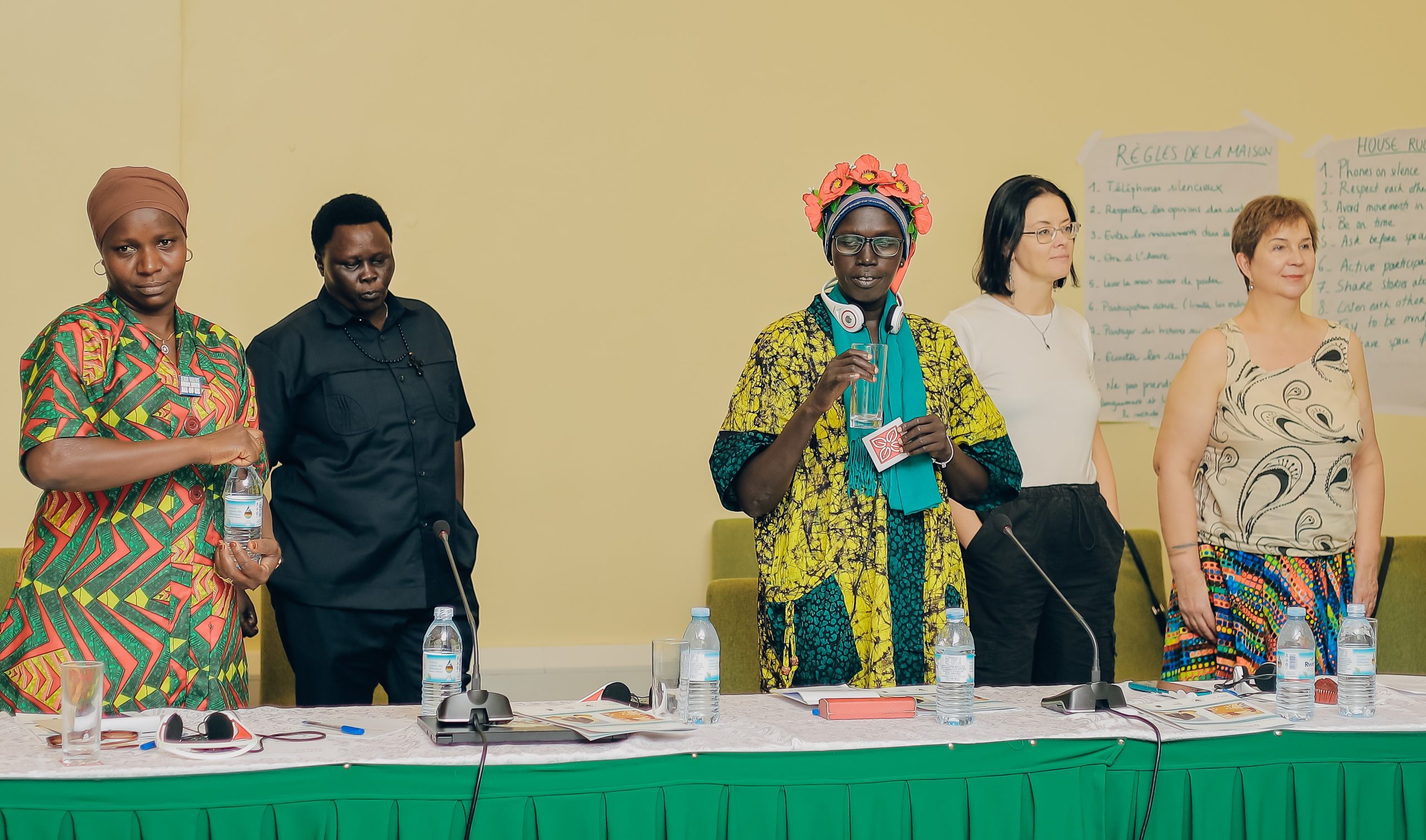 Survivor leaders during the largest national survivor exchange organised by the Mukwege Foundation ahead of the public event.
