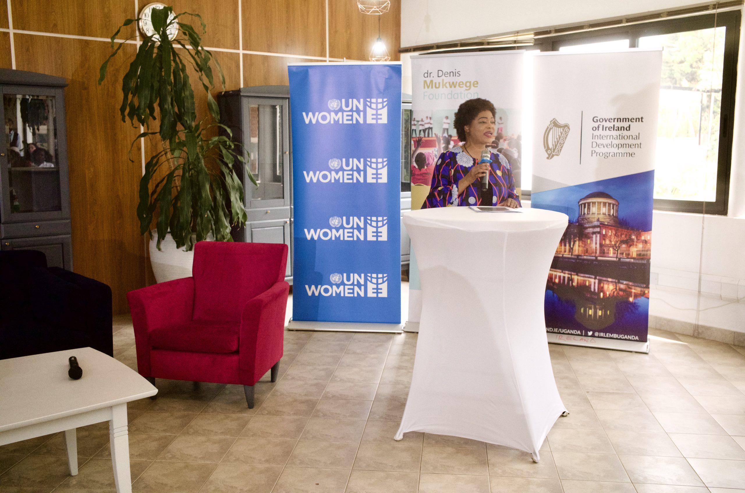 Dr Paulina Chiwangu, UN Women Country Representative in Uganda, delivering remarks at the opening of the event.